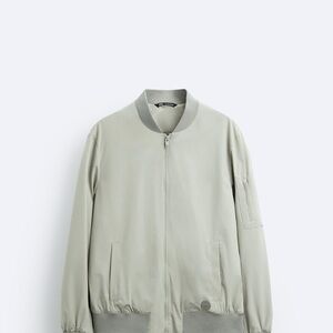 Zara Light Gray Bomber Jacket